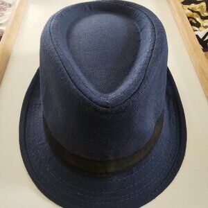 Navy Blue Fedora Hat